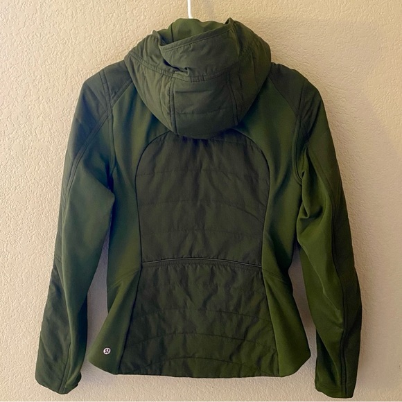 Olive Green Women's Hooded Jacket - Picture 8 of 15